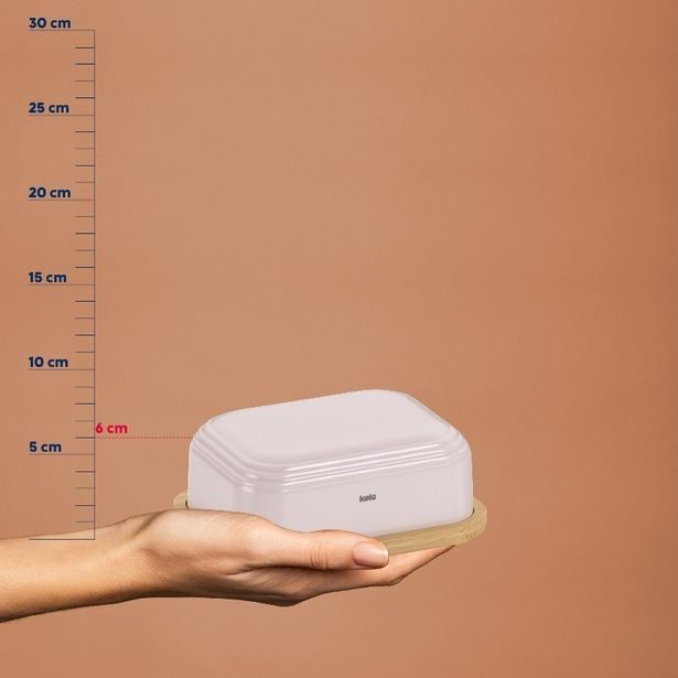 KELA Dóza na máslo Namur béžová 15,5x11,5x6cm KL-12082