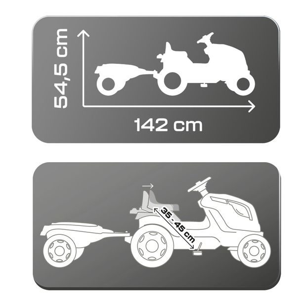 Šlapací traktor Farmer XL zelený s vozíkem