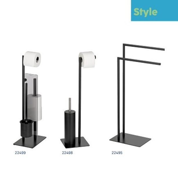 KELA WC sada STYLE s držákem náhradní role černá 26x18x71cm KL-22499