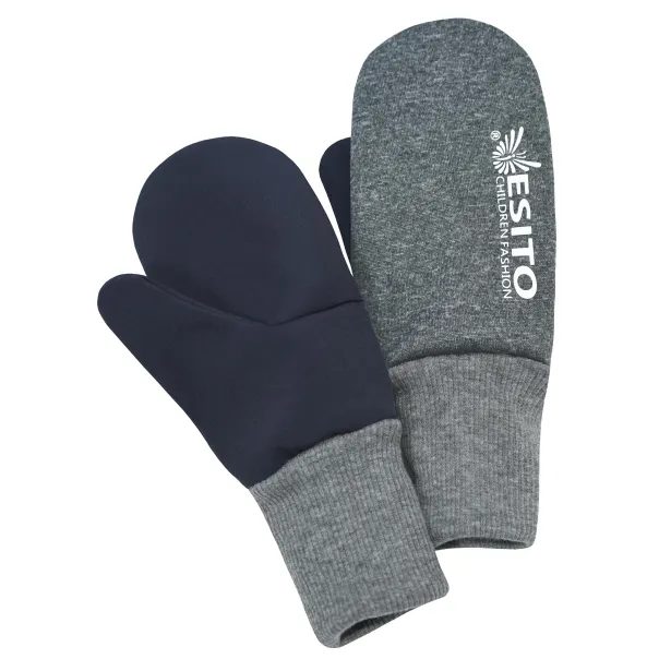 ESITO Palcové rukavice softshell DUO Grey - šedá / 2 - 3 roky
