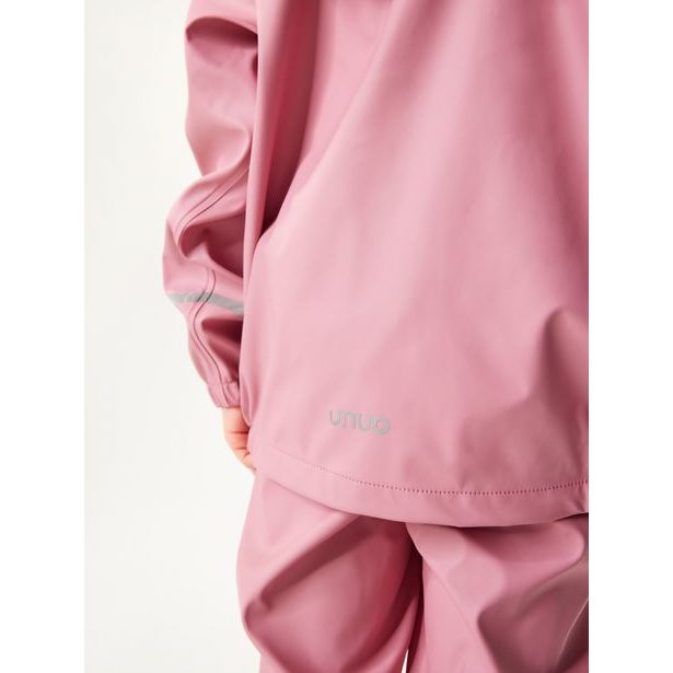 Unuo Dětská nepromokavá bunda, Starorůžová