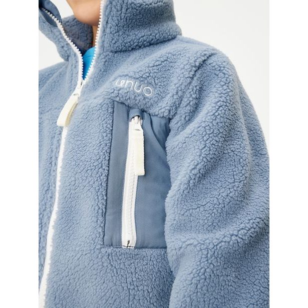 Unuo Dětská fleecová bunda Teddy, Modrá