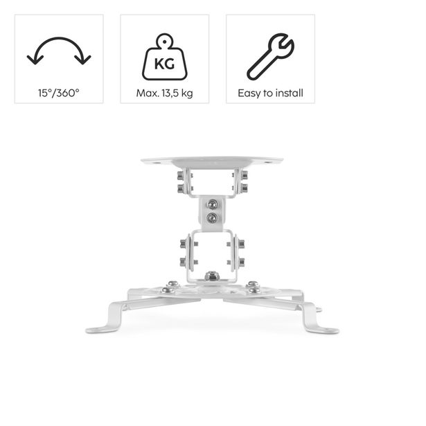 Hama stropní držák projektoru, kloubový, bílý