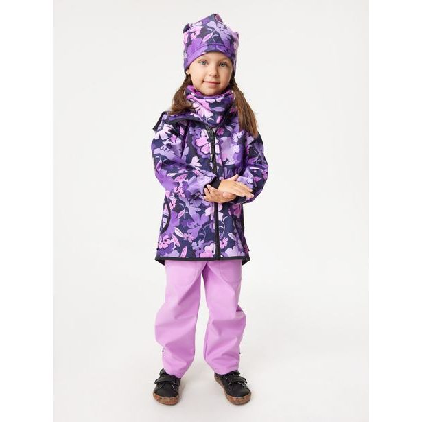 Unuo Dětská softshellová bunda s fleecem Basic, Kytky