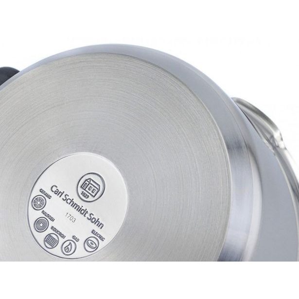 CS SOLINGEN Hrnec s cedící poklicí nerez Aron 24 cm CS-060589