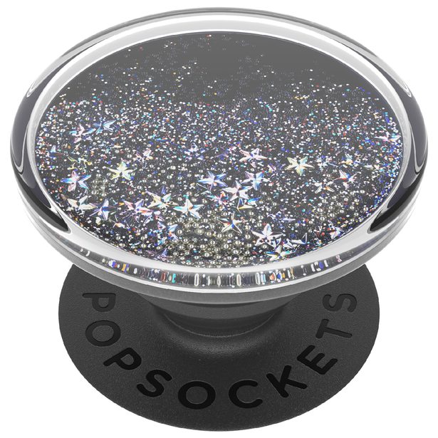 PopSockets PopGrip Gen.2, Tidepool Starring Silver, stříbrné třpytky v tekutině