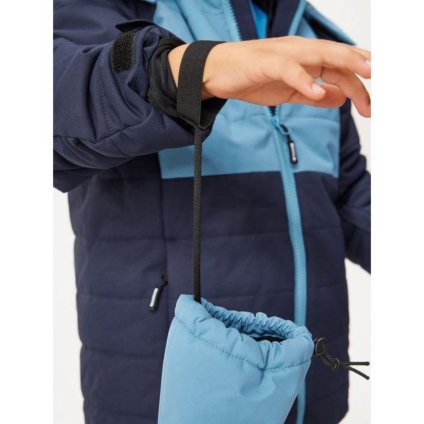 Unuo Dětské zimní rukavice prstové Ski, Modrá