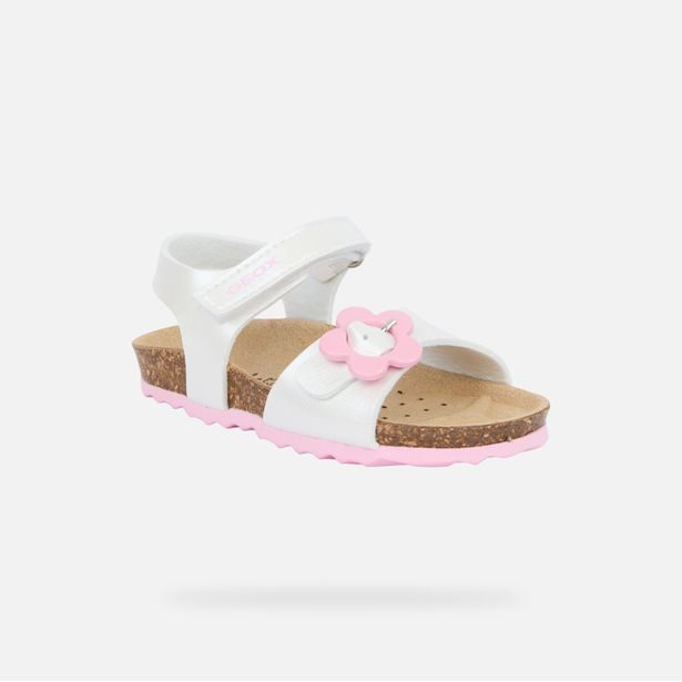 Bílé dívčí sandály Geox Chalki