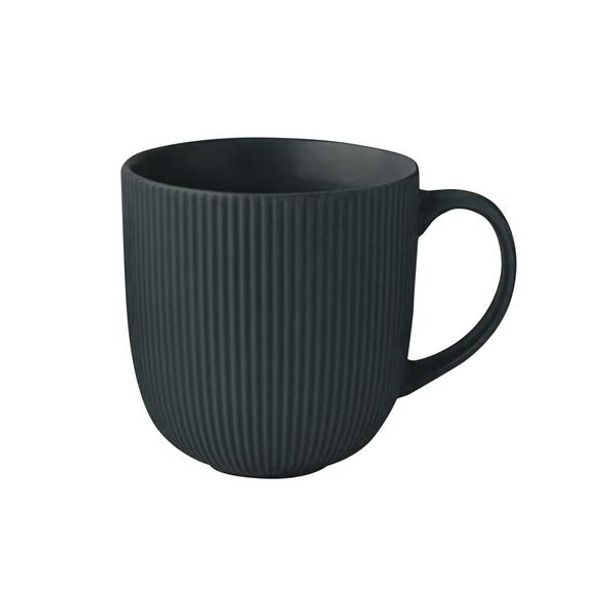 KITCHISIMO HRNEK 500ML ŽEBROVANÝ KERAMIKA TMAVĚ ZELENÁ