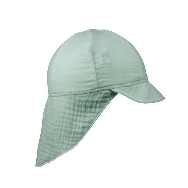 ESITO Dětská kšiltovka s krytím krku mušelín Olive - olivová / XXS