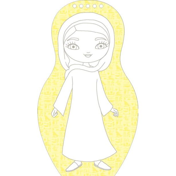 Oblékáme egyptské panenky FARAH – Omalovánky Baagl