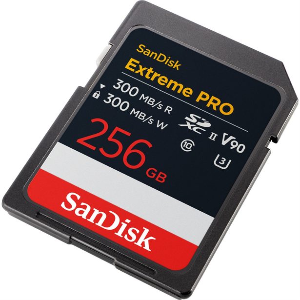 SanDisk Extreme PRO, 256 GB SD UHS-II (V90)