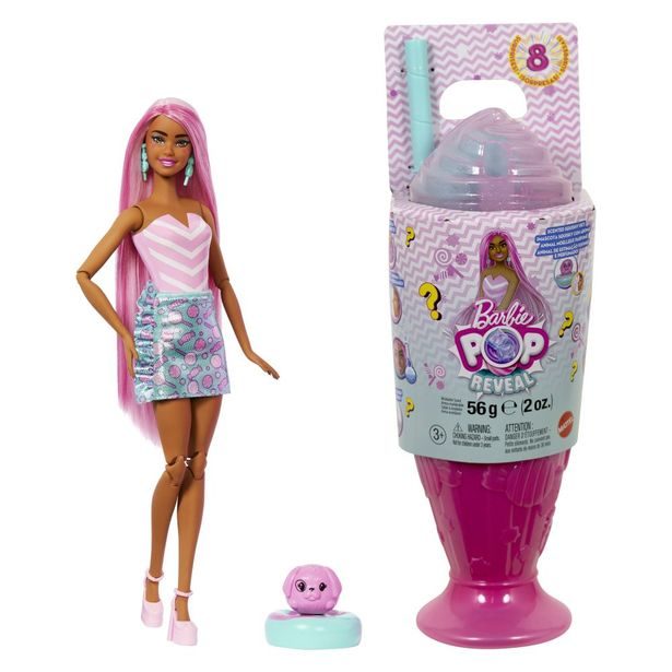 BRB POP REVEAL Barbie odměny - růžová