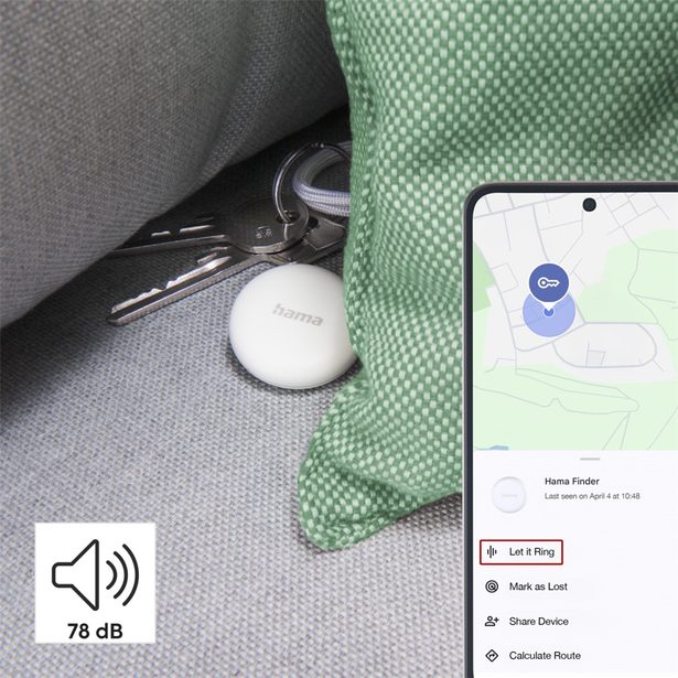 Hama lokalizační čip, Bluetooth lokátor pro Android Find My Device, set 2 ks