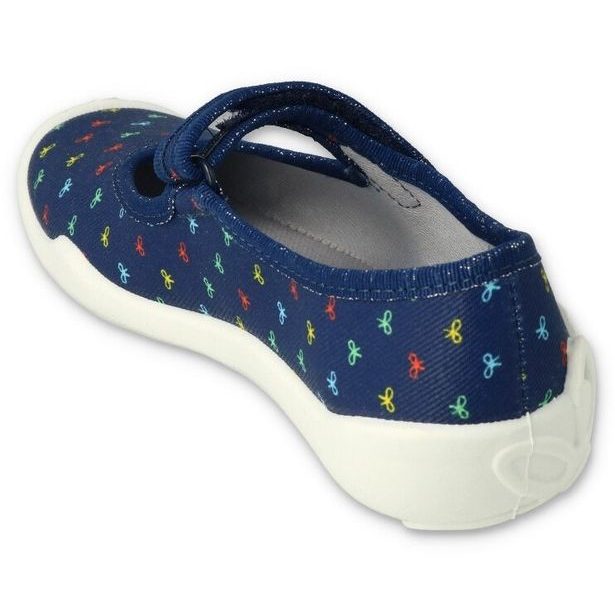 Dívčí balerínky, domácí obuv Befado 114Y490 - námořnická modrá