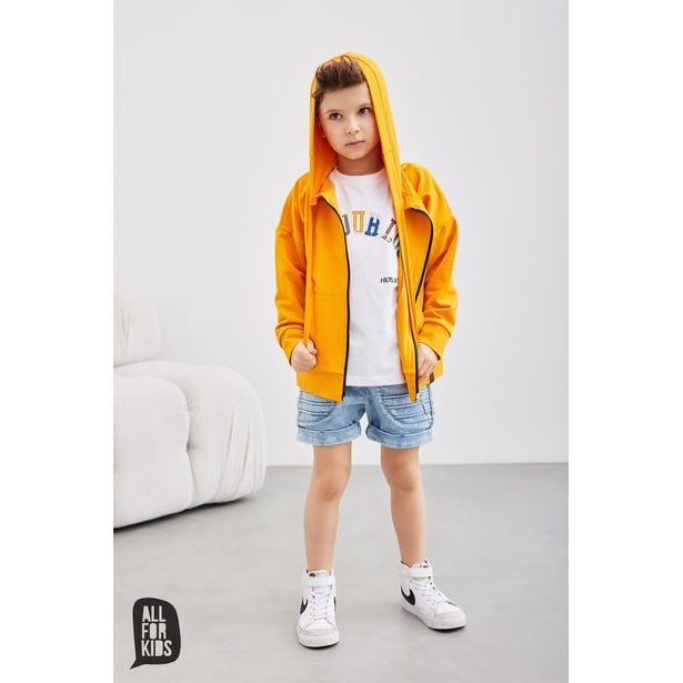 All for kids chlapecká mikina Focus on the results oranžová