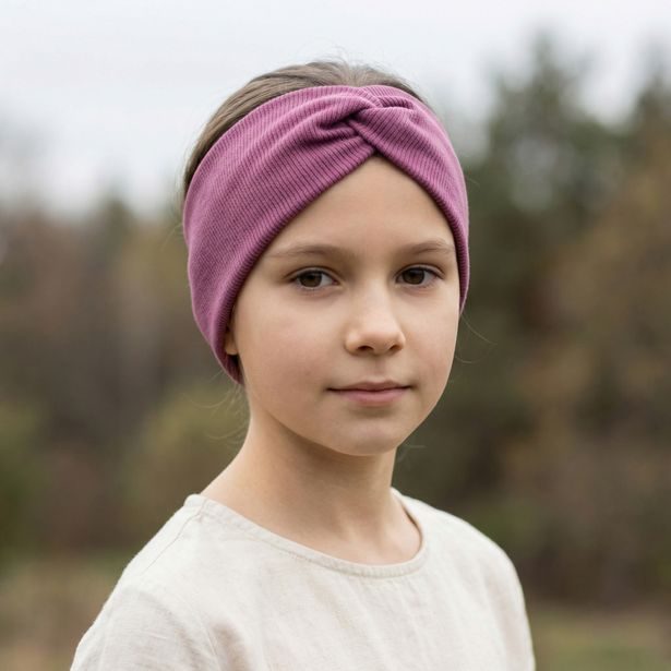 Dívčí čelenka s křížením MY MIMI - Švěstková