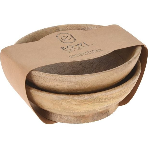 EXCELLENT HOUSEWARE Sada dřevěných misek 2 ks pr. 16 cm KO-A50100030