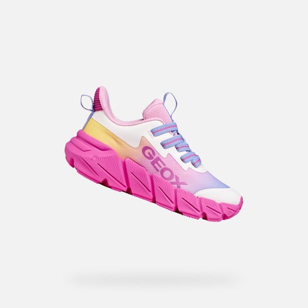 Růžové dívčí tenisky Geox Flexyper Fast