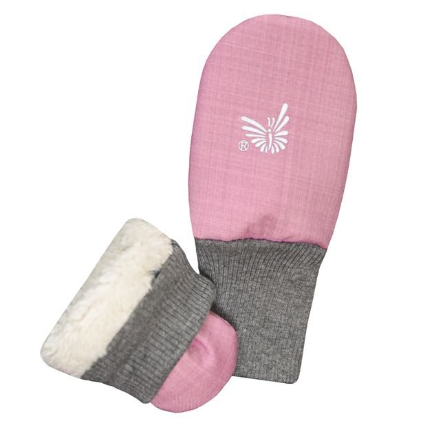 ESITO Zimní bezpalcové rukavice softshell s beránkem Fuchsie - fuchsiová