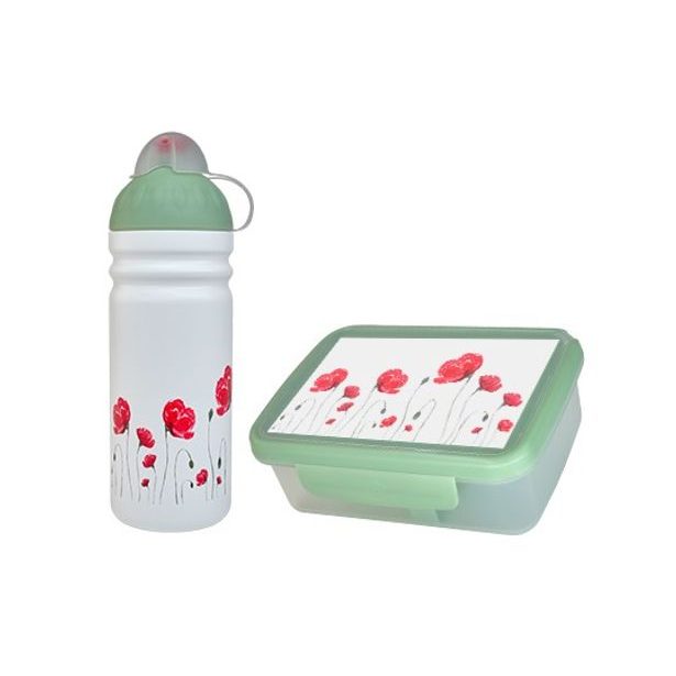 SET Vlčí máky - zdravá láhev/zdravá sváča