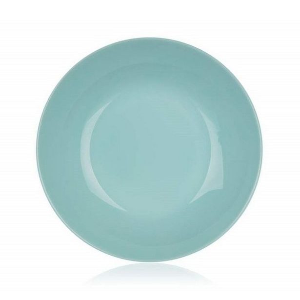 talíř d20cm hluboký, DIWALI, tyrkys, tvrz.sklo