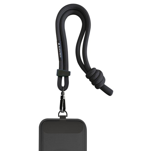 Black Rock Universal Wrist Band Lanyard, šňůrka/ poutko na mobil, s karabinkou, 25 cm, černá