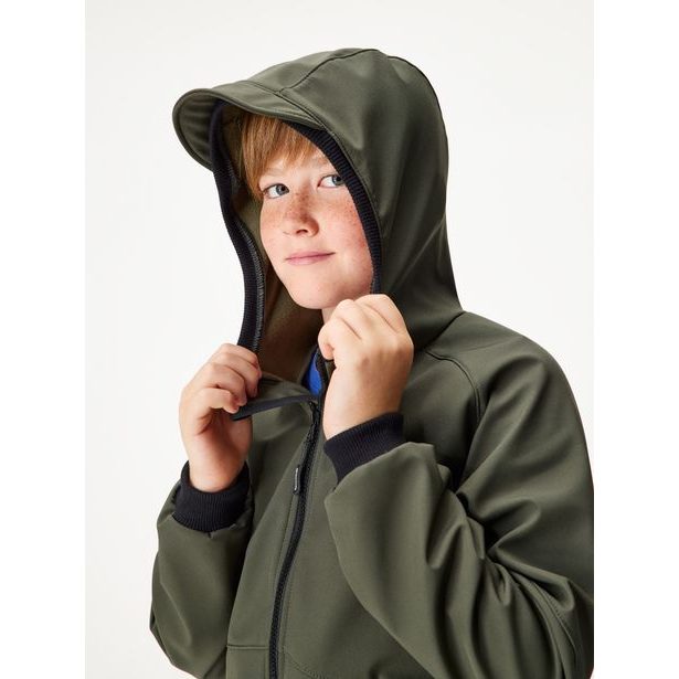 Unuo, Dětská softshellová bunda s fleecem Street, Khaki