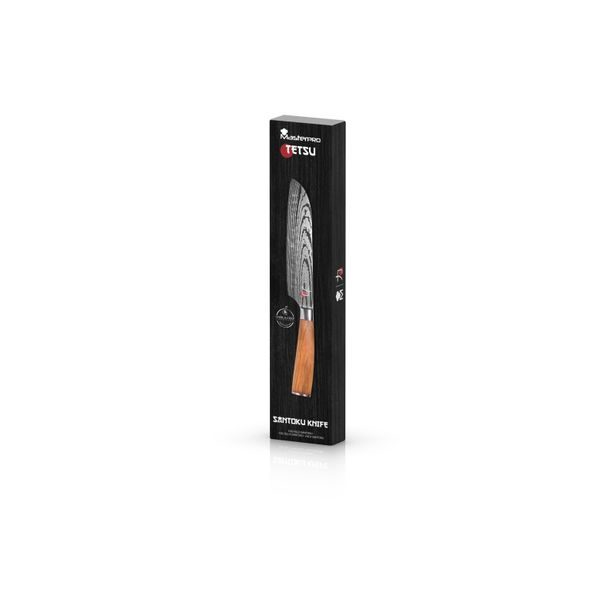 MASTERPRO Nůž Santoku TETSU 17,5 cm nerez dřevo BGMP-4168