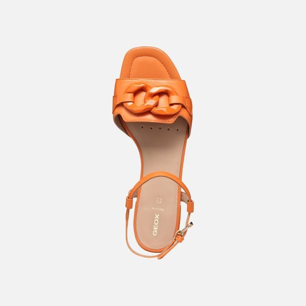 Oranžové dámské sandály Geox New Eraklia 15