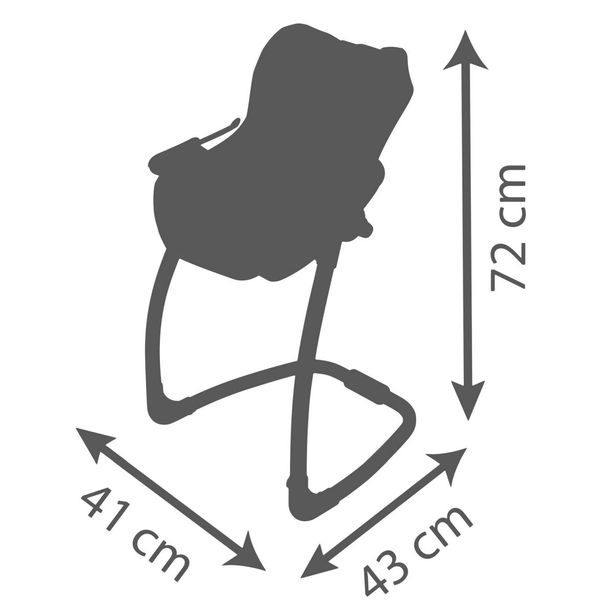 3v1 Autosedačka a židlička MC&Q pro panenky světle růžová