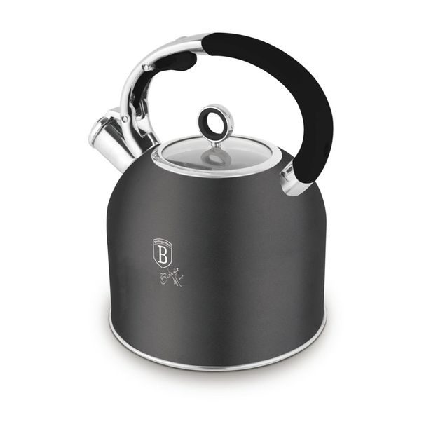 BERLINGERHAUS Konvice pískací se skleněným víkem 3 L Antracit Collection BH-8917