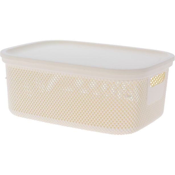 EXCELLENT HOUSEWARE Úložný koš s víkem 12 l béžová KO-027000200bezo