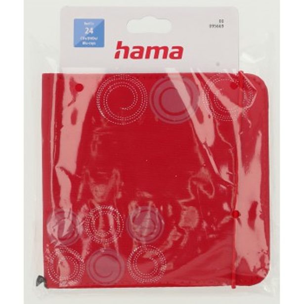 Hama Up to Fashion, pouzdro pro 24 CD/DVD/Blu-ray disků, červené
