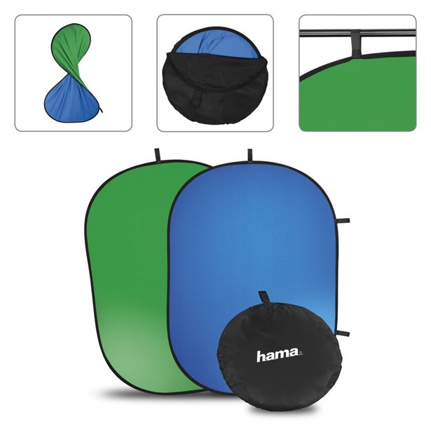 Hama skladací pozadí 2v1, zelené/modré, 150 x 200 cm