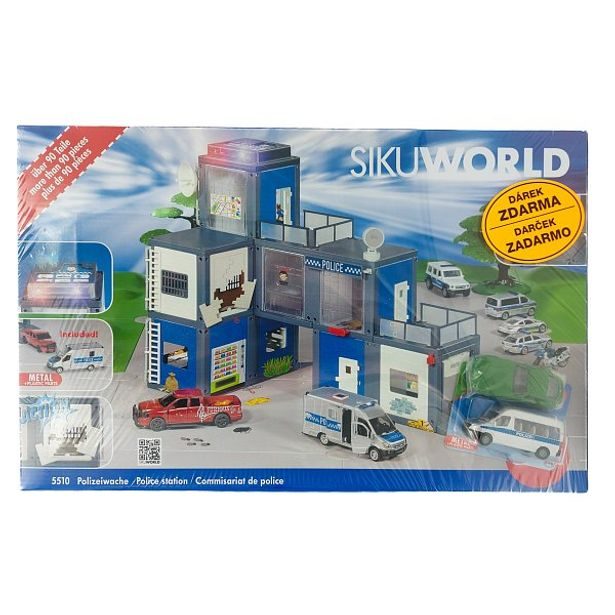 SIKU SIKU World - policejní stanice + 2 dárky