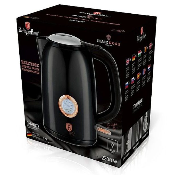 BERLINGERHAUS Rychlovarná konvice 1,7 l s teploměrem Black Rose Collection LP-BH-044L