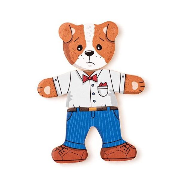 Puzzle šatní skříň "Pejsek", 18 dílů