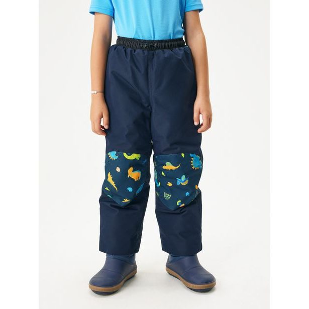 Unuo Dětské zimní rostoucí oteplovačky Polar, Tm. Modročerná, Dinosauři