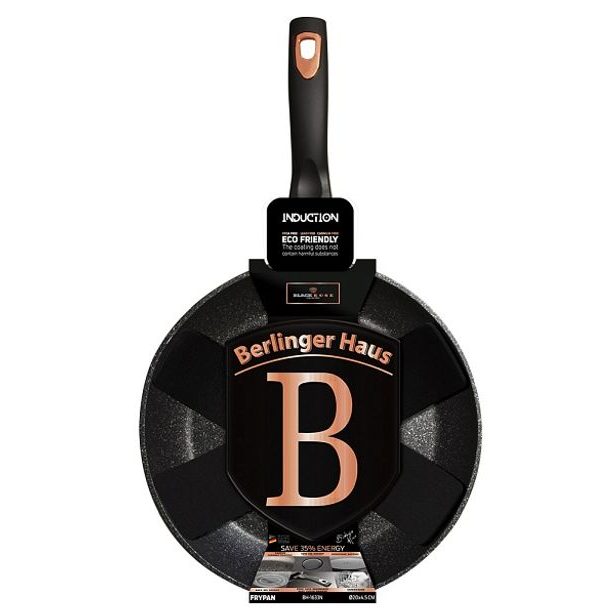 BERLINGERHAUS Pánev s mramorovým povrchem 24 cm Black Rose Collection BH-1634