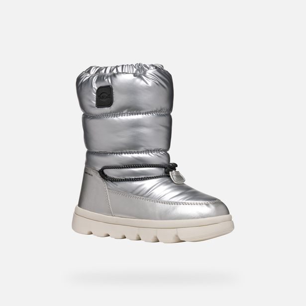 Stříbrná dívčí zimní obuv Geox Willabooa