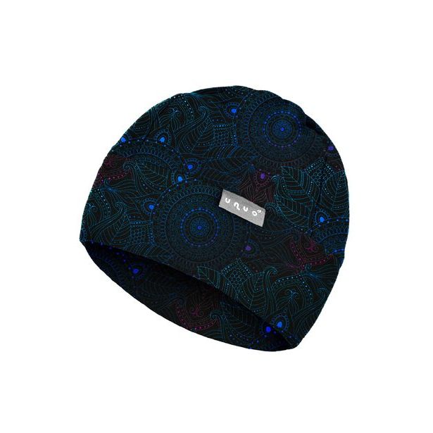 Unuo, Dětská čepice fleecová nespadená, Temná mandala