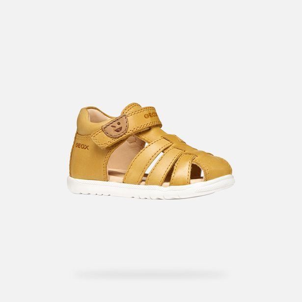 Žluté chlapecké sandály pro první kroky Geox Sandal Macchia