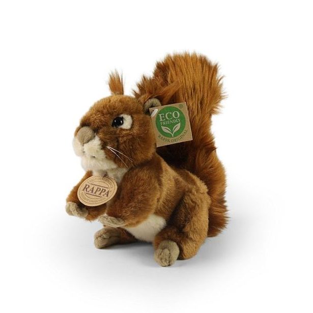 RAPPA Plyšová veverka 17 cm ECO-FRIENDLY