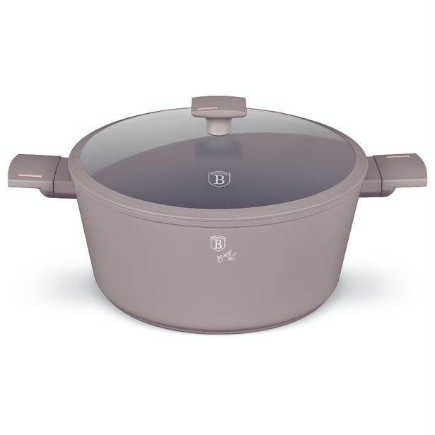 BERLINGERHAUS Kastrol s titanovým povrchem a poklicí 30 cm Taupe Collection BH-8103