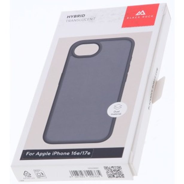Black Rock Hybrid Case, kryt pro Apple iPhone 16e/17e, matný, poloprůhledný černý