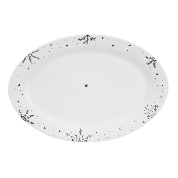 Talíř porc. serv. VLOČKA oválný 35x23,7 cm