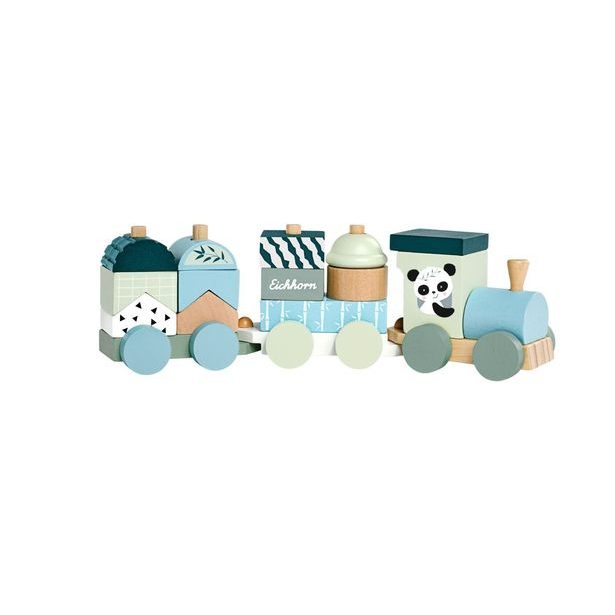 Panda Dřevěný vláček skládačka