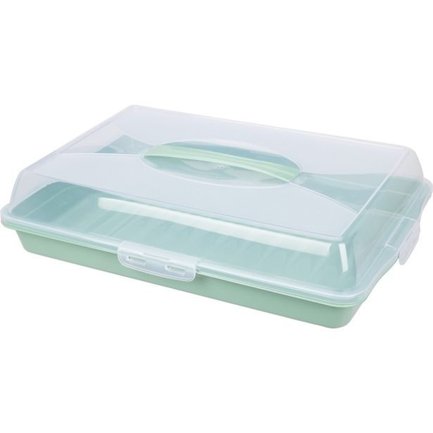 EXCELLENT HOUSEWARE Plastový servírovací tác s víkem 44 x 31 cm zelená KO-022000230zele