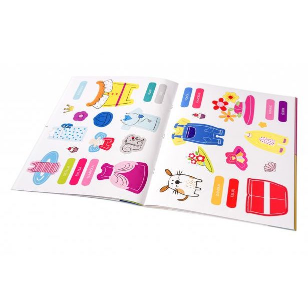 Šaty pro KOČKU MÍNU – Kniha samolepek Baagl